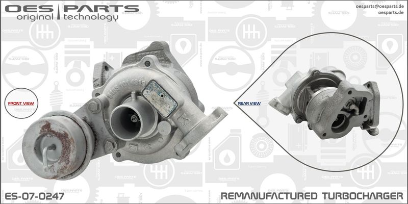 OES PARTS kompresorius, įkrovimo sistema ES-07-0247